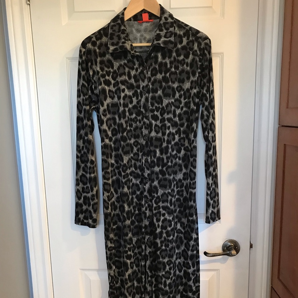 Joe Fresh stretch button front shirtdress